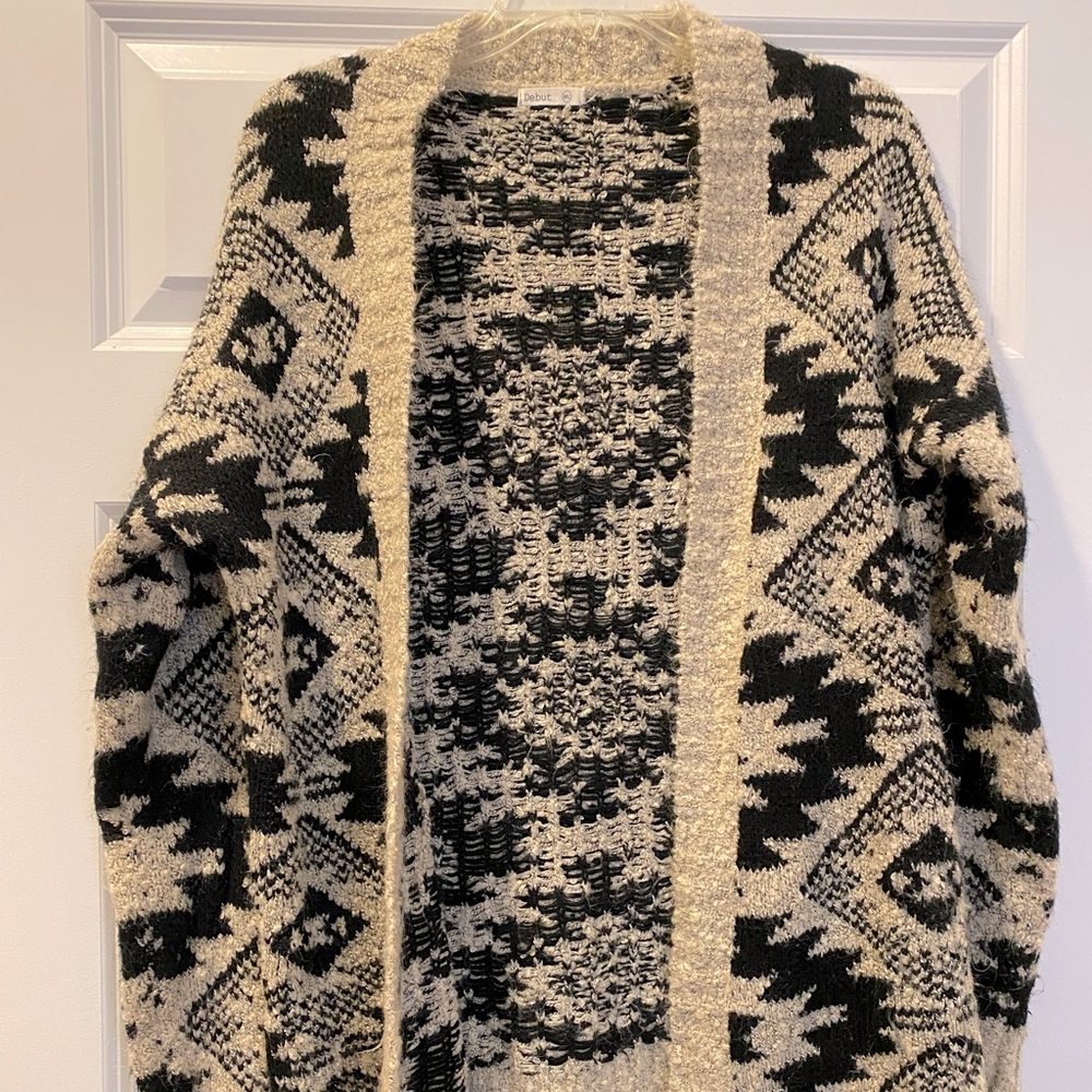 Aztec open sweater